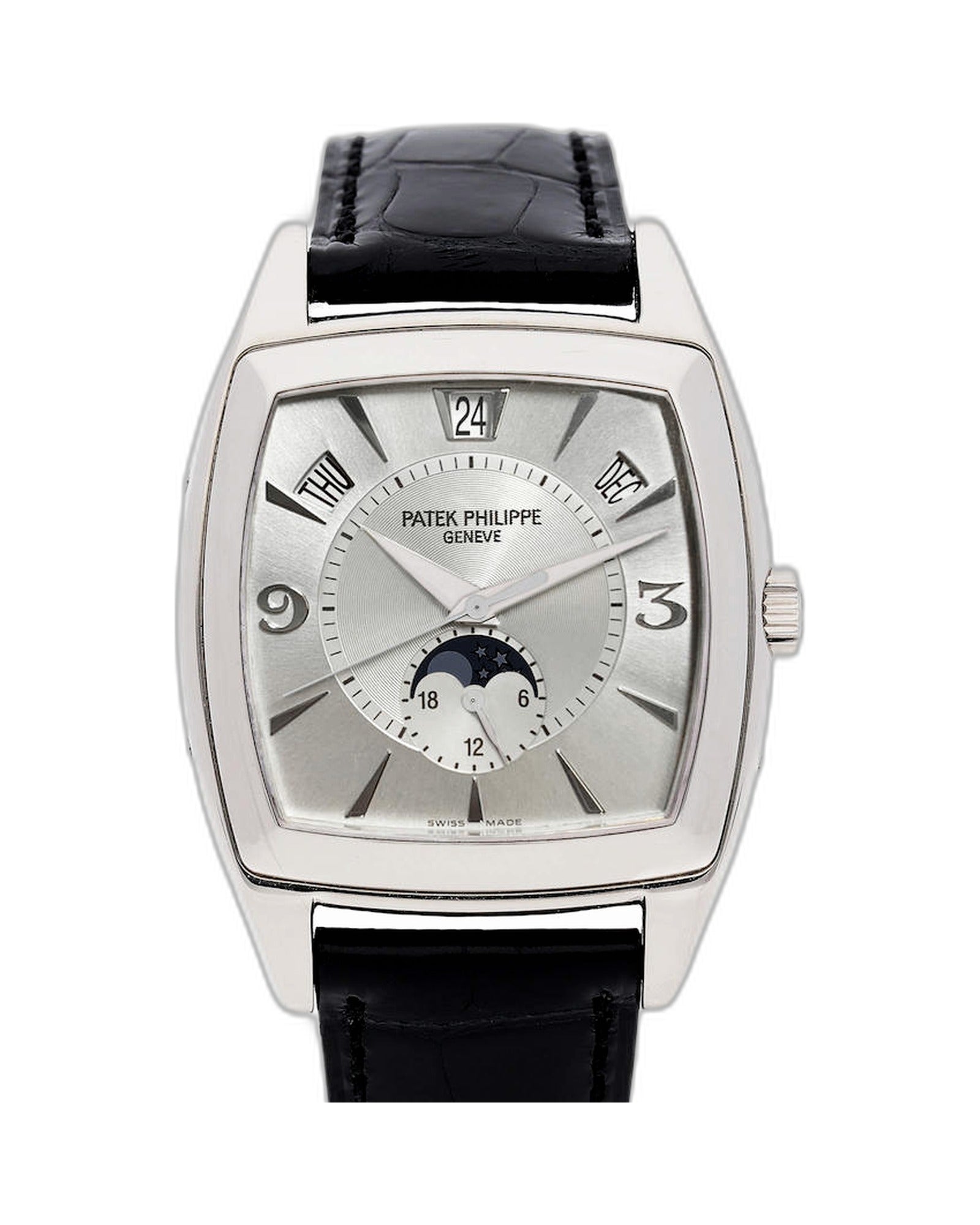 Patek Philippe Gondolo Calendario 5135G in white gold, front view