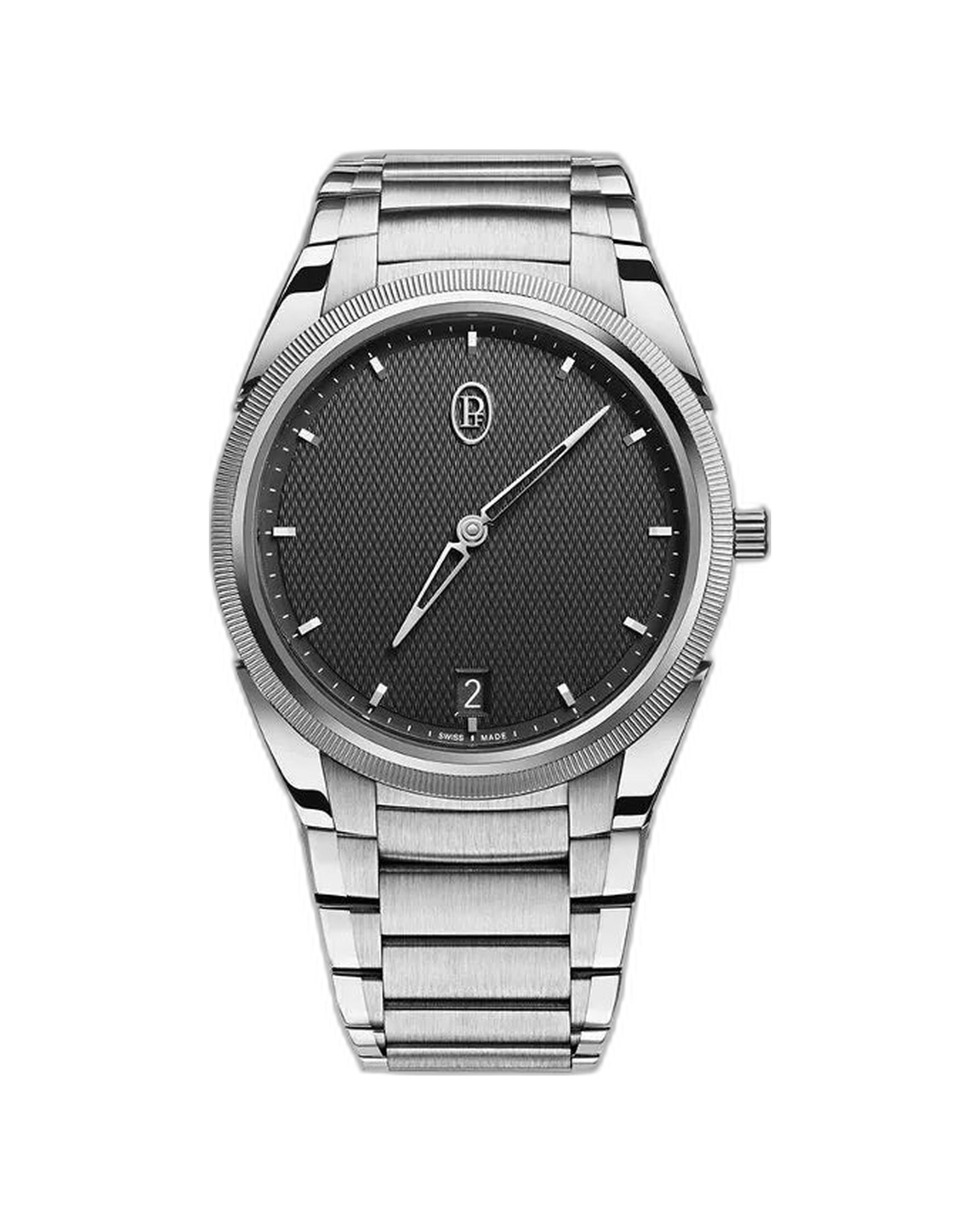 Parmigiani Fleurier Tonda PF Micro-Rotor steel, black dial, front view
