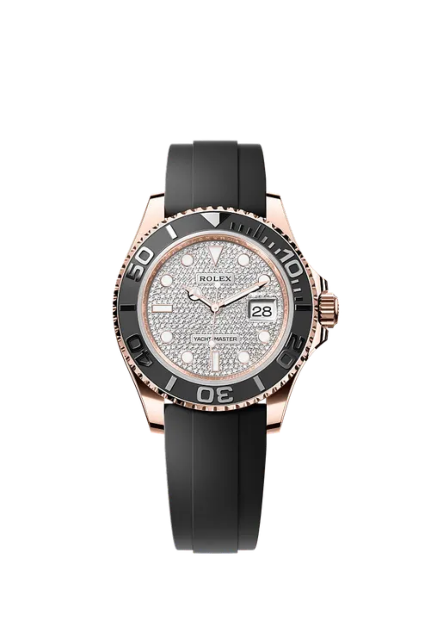Rolex Yacht-Master 40 126655, Everose Gold, Diamond-Paved Dial