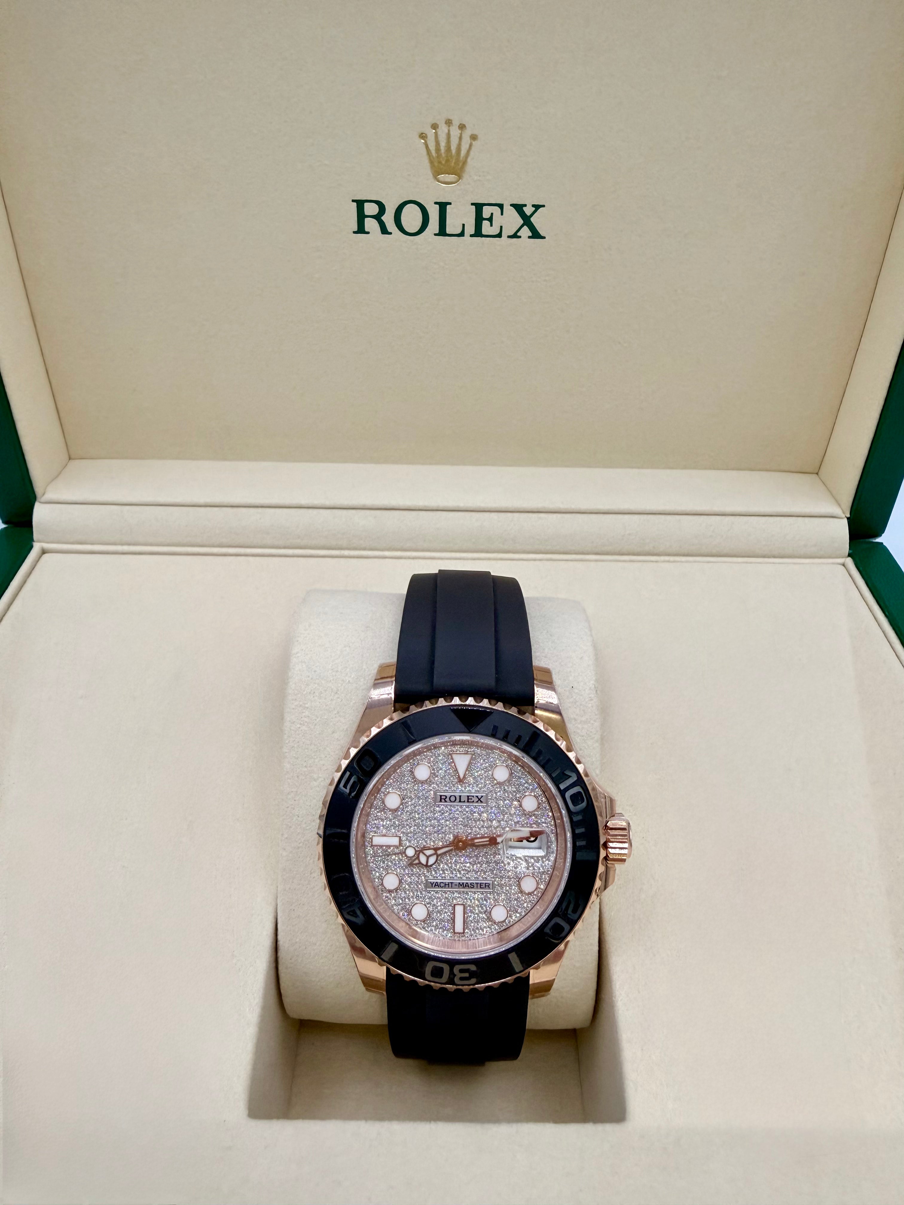 Rolex Yacht-Master 40 126655, Everose Gold, Diamond-Paved Dial