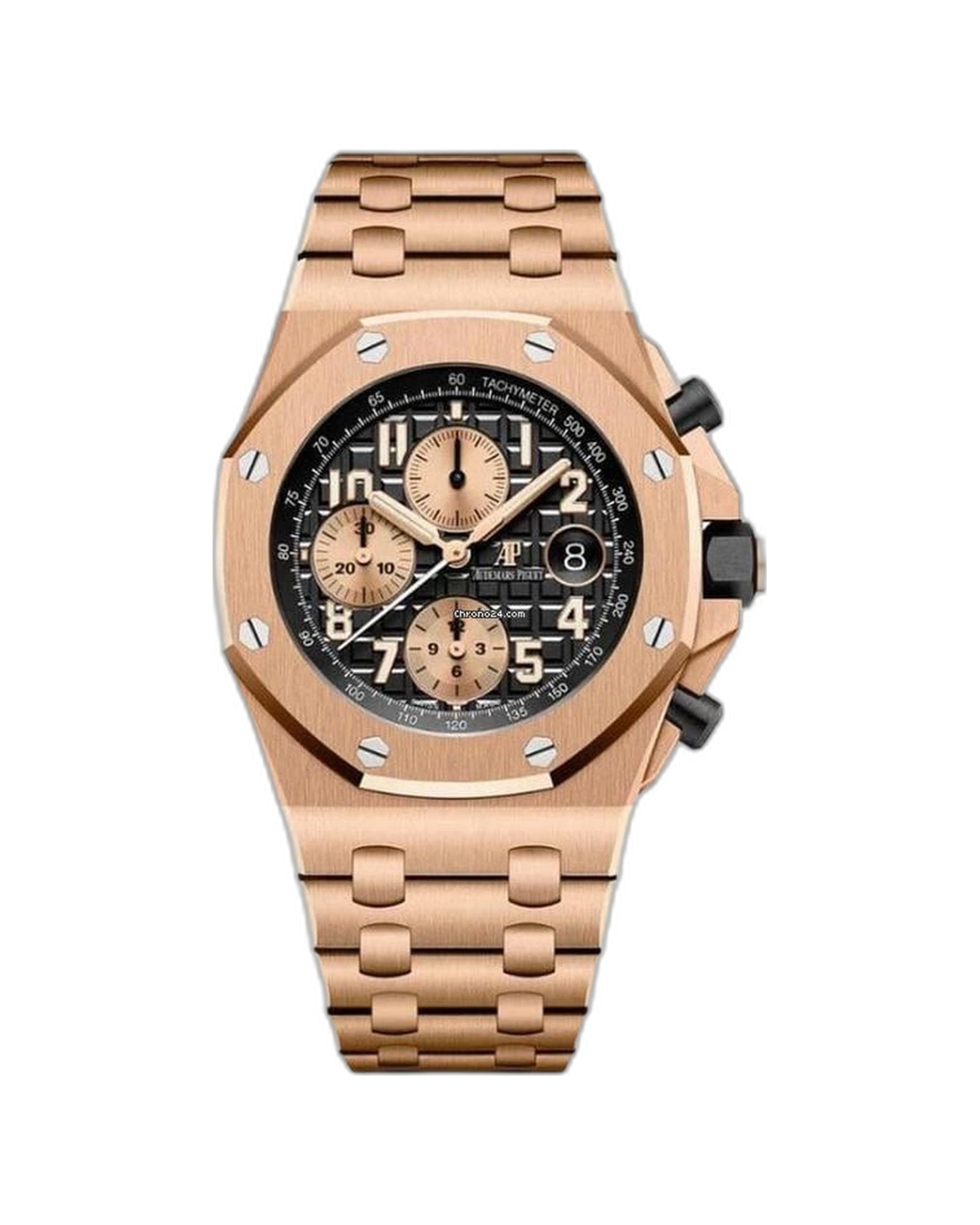 Audemars Piguet Royal Oak Offshore 42mm 26470OR rose gold chronograph, front view