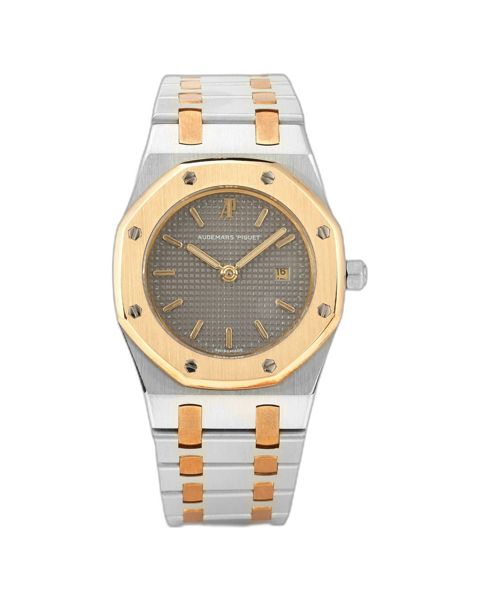 Audemars Piguet Royal Oak 33mm 56175SA two-tone steel and yellow gold, slate dial, front view