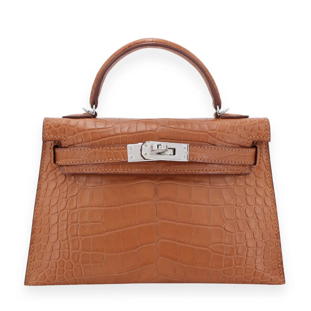 HERMÈS Mini Kelly II Gold Matte Alligator