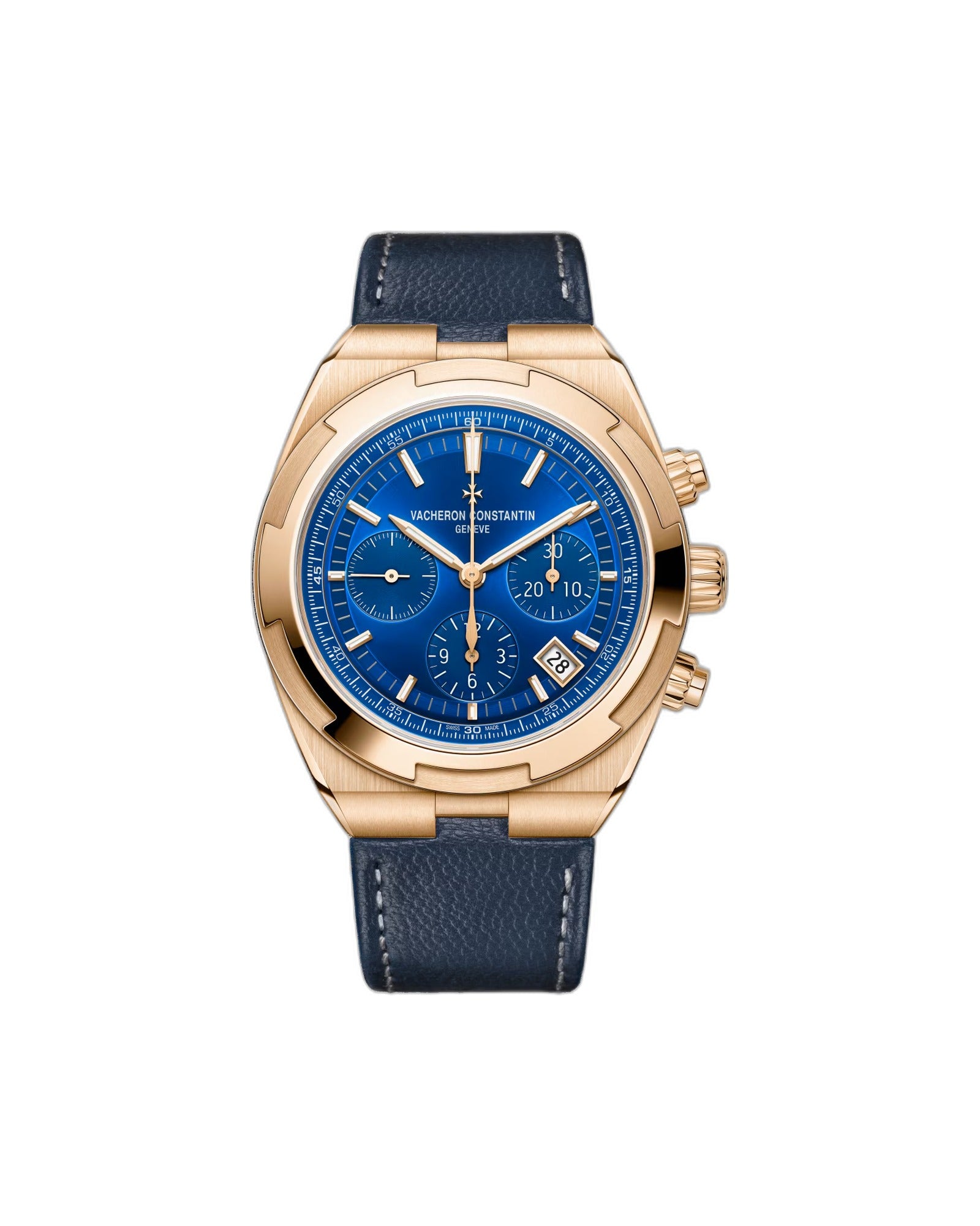 Vacheron Constantin Overseas Chronograph blue leather strap